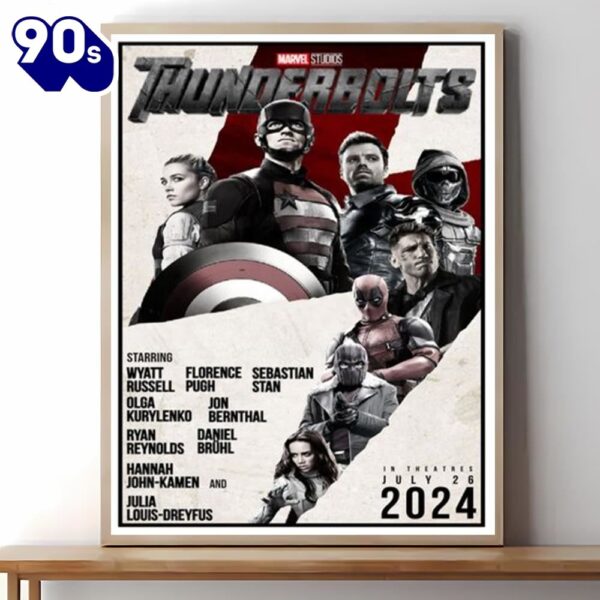 Thunderbolts 2024 Movie Marvel Poster Canvas Wall Art