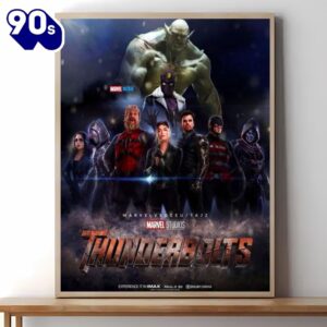 Thunderbolts 2024 Movie Marvel Poster Wall Art Canvas