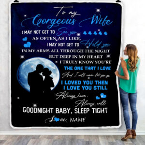 To My Gorgeous Wife From Husband I Love You Still Custom Name Fleece Throw Blanket Soft And Cozy Blanket Valentines Day Gift Ideas 3