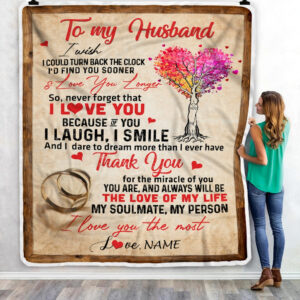 To My Husband From Wife Never Forget That I Love You Husband Custom Name Fleece Throw Blanket Soft And Cozy Blanket Valentines Day Gift Ideas 3