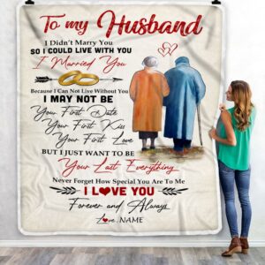 To My Husband I Married You Husband Custom Name Fleece Throw Blanket Soft And Cozy Blanket Valentines Day Gift Ideas 3
