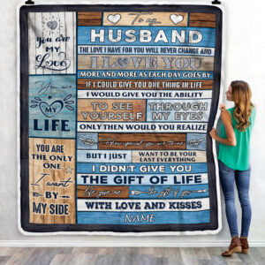 To My Husband Wood I Love You More And More Husband Custom Name Fleece Throw Blanket Soft And Cozy Blanket Valentines Day Gift Ideas 3