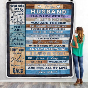 To My Husband's Wood I Fell In Love With You Wife Custom Name Fleece Throw Blanket Valentine Day 1 To My Husbands Wood I Fell In Love With You Wife Custom Name Fleece Throw Blanket Soft And Cozy Blanket Valentines Day Gift Ideas 3