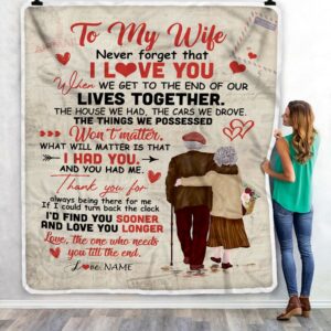 To My Wife From Husband Never Forget That I Love You Wife Custom Name Fleece Throw Blanket Soft And Cozy Blanket Valentines Day Gift Ideas 3