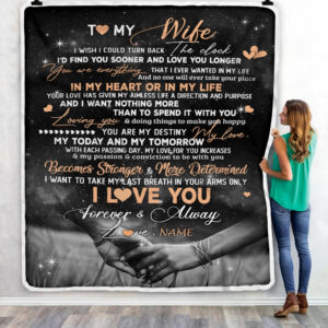 To My Wife Id Find You Sooner Love You Longer Wife Custom Name Fleece Throw Blanket Soft And Cozy Blanket Valentines Day Gift Ideas 3