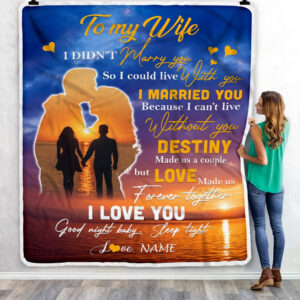 To My Wife Love Made Us Forever Together Wife Custom Name Fleece Throw Blanket Soft And Cozy Blanket Valentines Day Gift Ideas 3
