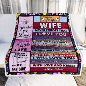 To My Wife Romantic I Love You Gifts For Wife Custom Name Fleece Throw Blanket Soft And Cozy Blanket Valentines Day Gift Ideas 2