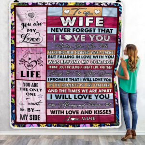 To My Wife Romantic I Love You Gifts For Wife Custom Name Fleece Throw Blanket Valentine Day 1 To My Wife Romantic I Love You Gifts For Wife Custom Name Fleece Throw Blanket Soft And Cozy Blanket Valentines Day Gift Ideas 3