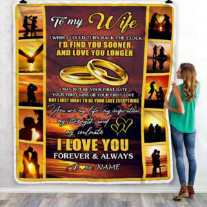 To My Wife Sunset I Love You Custom Name Fleece Throw Blanket Soft And Cozy Blanket Valentines Day Gift Ideas 3