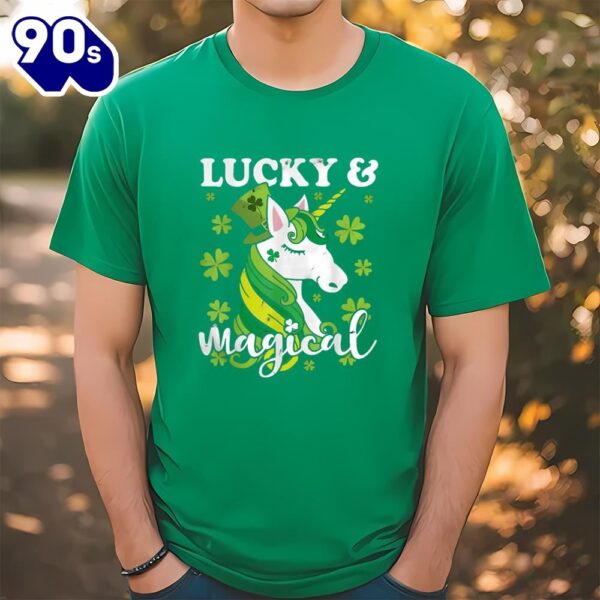 Unicorn Magical St Patricks Day Lepricorn Girl Shirt