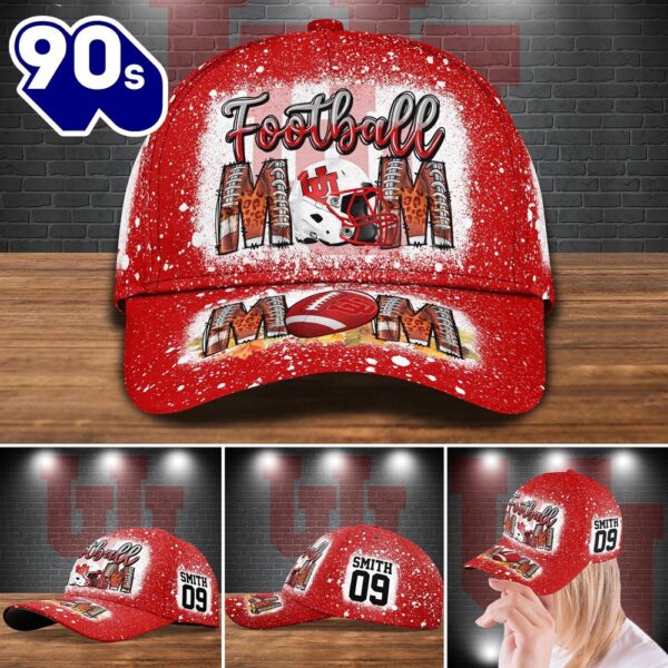 Utah Utes Bleached Cap Custom Your Name And Number NCAA Cap