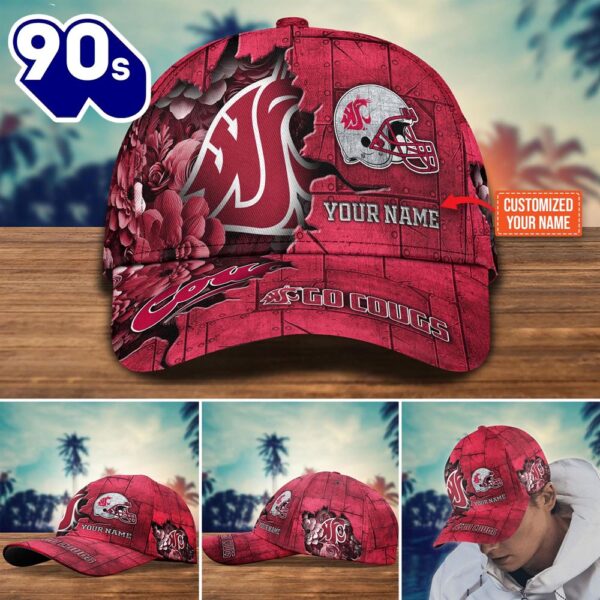 Washington State Cougars Custom New Arrivals Trending Cap  NCAA Cap