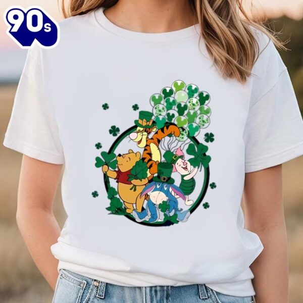 Winnie The Pooh Happy Saint Patricks Day Shamrock Shirt