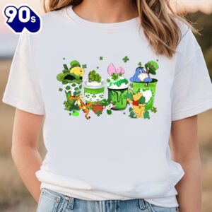 Winnie The Pooh St Patricks Day Shirt, Disney Coffee Latte Shirt