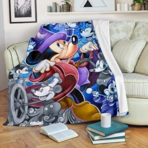 Wizard Mickey Fleece Blanket Funny Gift Bedding Decor Fans 1