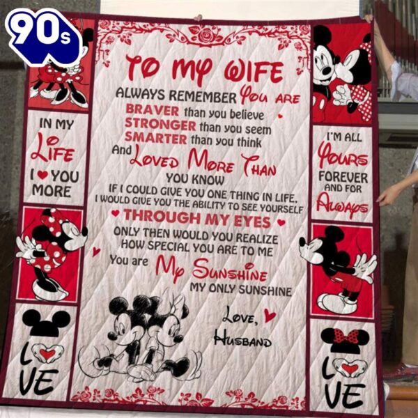 You Are Braver Than You Believe Mickey Mouse Cartoon Disney 1k66 Gift Lover Blanket