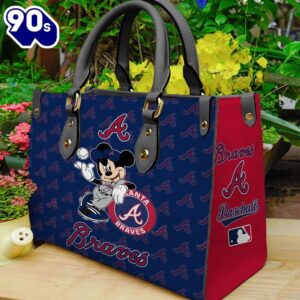 Atlanta Braves Mickey Women Leather…