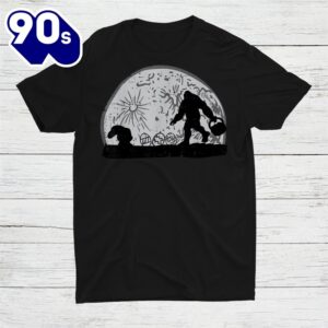 Bigfoot Easter Bunny Silhouette Moon…