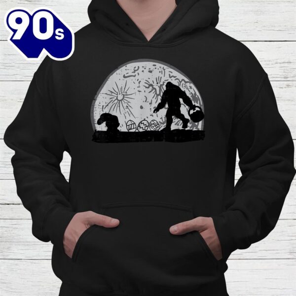 Bigfoot Easter Bunny Silhouette Moon Sasquatch Shirt