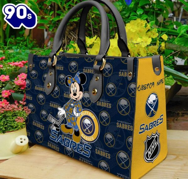 Buffalo Sabres NHL Minnie Women Leather Hand Bag