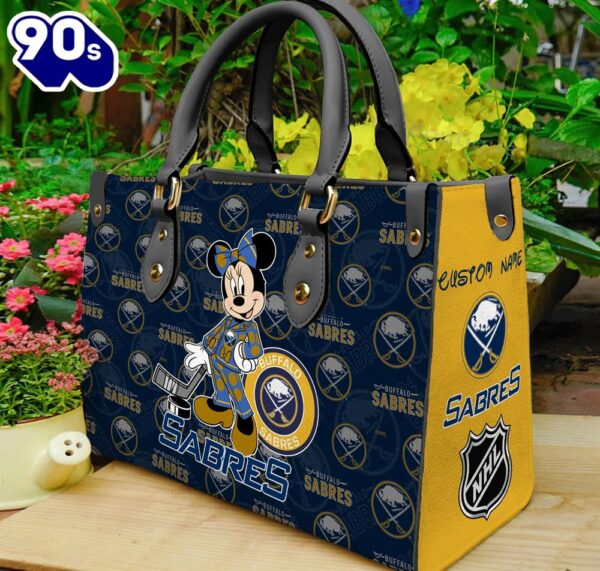 Buffalo Sabres NHL Minnie Women Leather Hand Bag