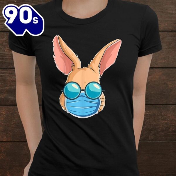 Bunny In A Mask Easter Day Eggs Hunt Gift Woshirt