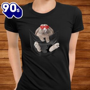 Bunny In Pocket Funny Easter Day Bunny Rabbit Lover Shirt 3
