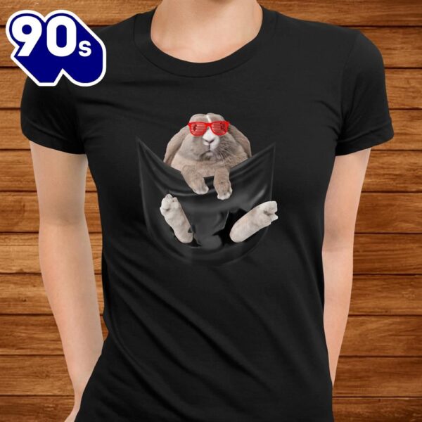 Bunny In Pocket Funny Easter Day Bunny Rabbit Lover Shirt