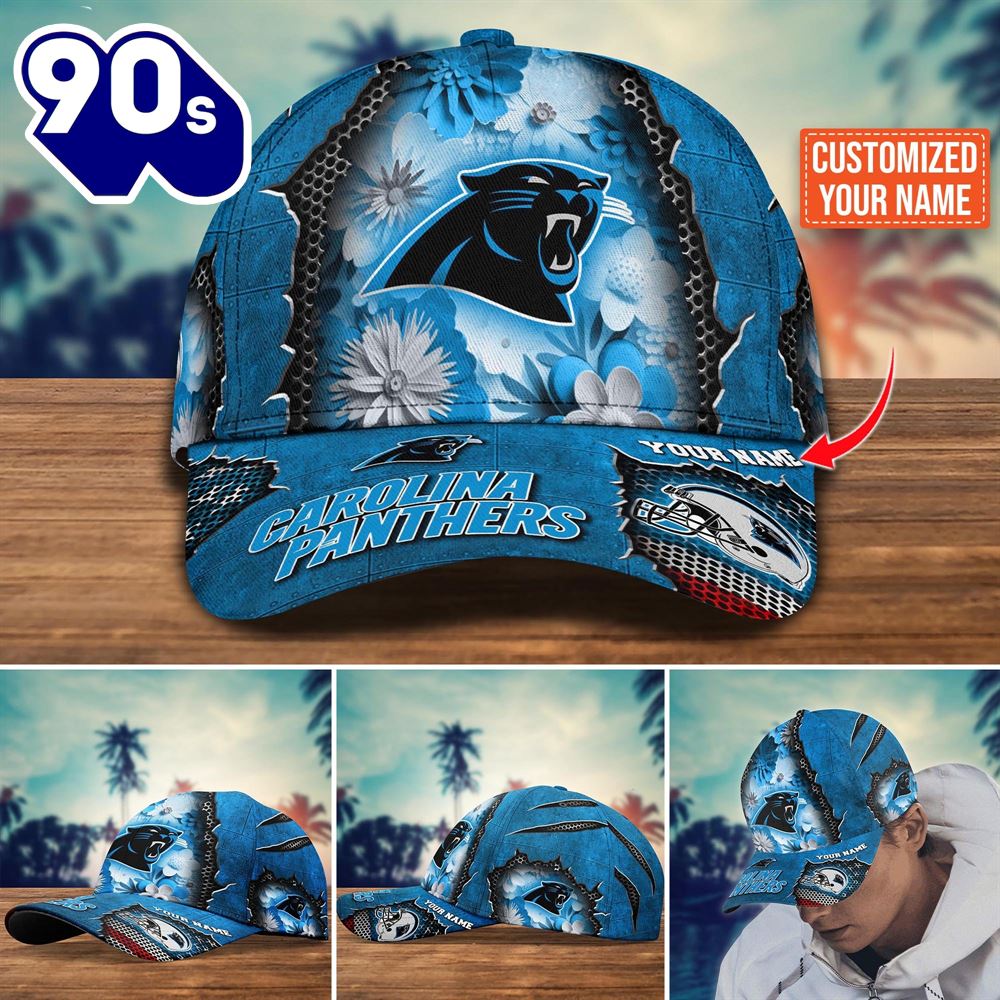 Carolina Panthers Flag Flower Trending New Arrivals Custom Cap Carolina Panthers Flag Flower Trending New Arrivals Custom Cap