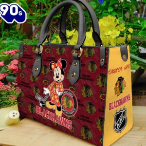 Chicago Blackhawks NHL Minnie Women Leather Hand Bag