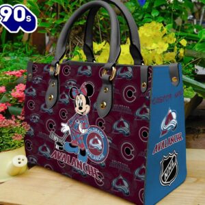 Colorado Avalanche NHL Minnie Women Leather Hand Bag
