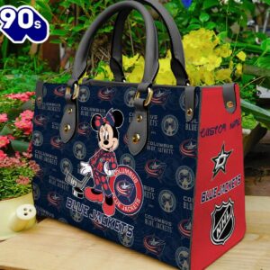 Columbus Blue Jackets NHL Minnie Women Leather Hand Bag