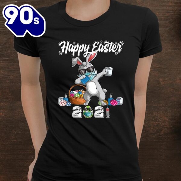 Dabbing Rabbit Easter Day Eggs Dab Boys Girls Kid Gift Bunny Shirt