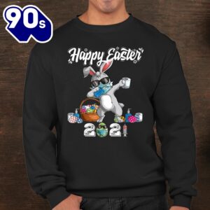 Dabbing Rabbit Easter Day Eggs Dab Boys Girls Kid Gift Bunny Shirt 3