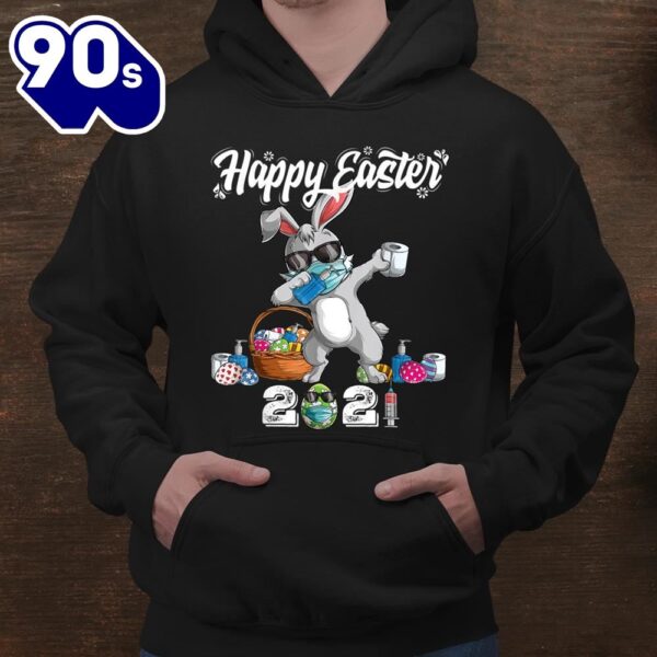 Dabbing Rabbit Easter Day Eggs Dab Boys Girls Kid Gift Bunny Shirt