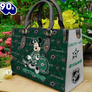 Dallas Stars NHL Minnie Women Leather Hand Bag