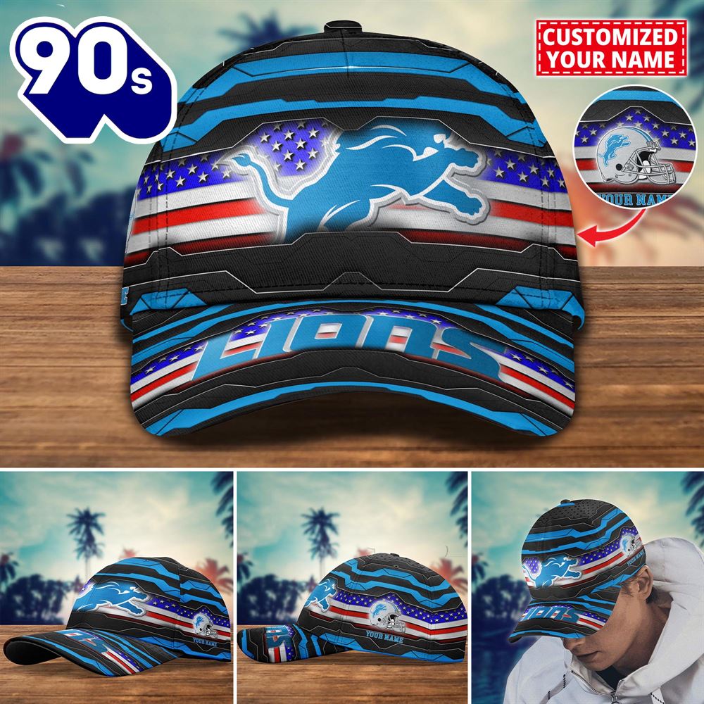 Detroit Lions Flag Custom Name Cap New Arrivals H53628 Detroit Lions Flag Custom Name Cap New Arrivals H53628