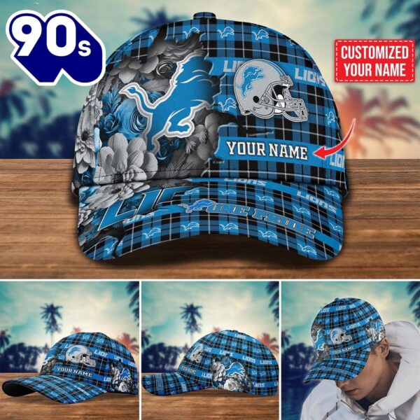 Detroit Lions Flower Trending New Arrivals Custom Cap H53783