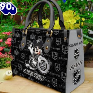 Los Angeles Kings NHL Mickey Women Leather Hand Bag