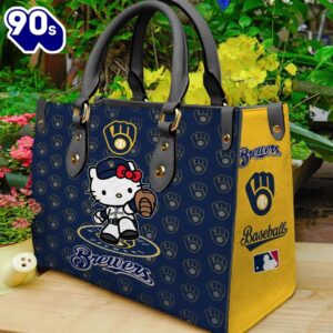 Milwaukee Brewers Kitty Women Leather…