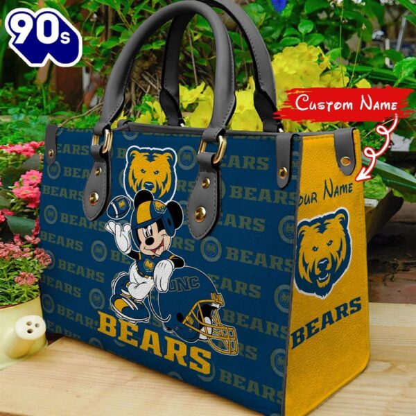 NCAA Northern Colorado Bears Mickey Women Leather Hand Bag