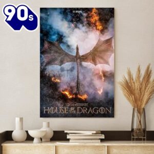 Official Concept Art Of Sunfyre The Name Given To This Dragon Of The Golden Canvas Poster