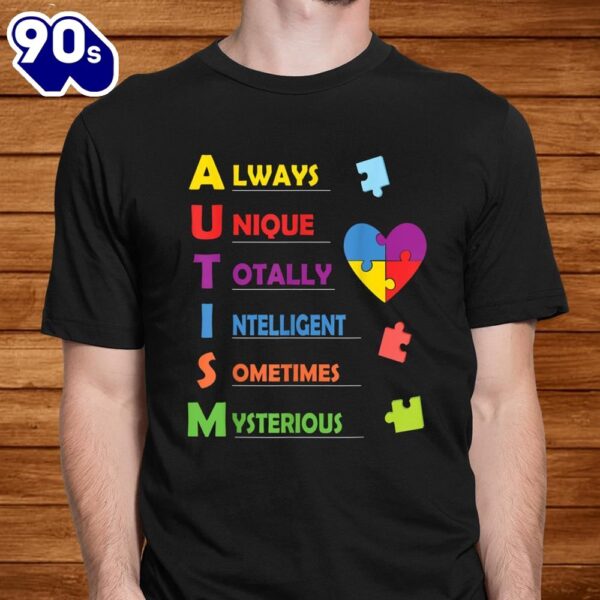 Autism Awareness Autism Acronym And Puzzle Piece Shirt