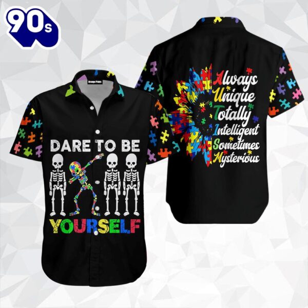 Autism Awareness Dare To Be Yourself Hawaiian Shirt  For Men &amp Women  Adult