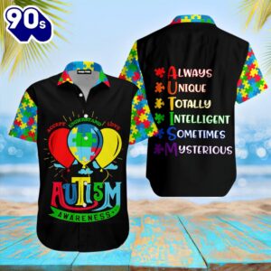 Autism Awareness Hawaiian Shirt For…