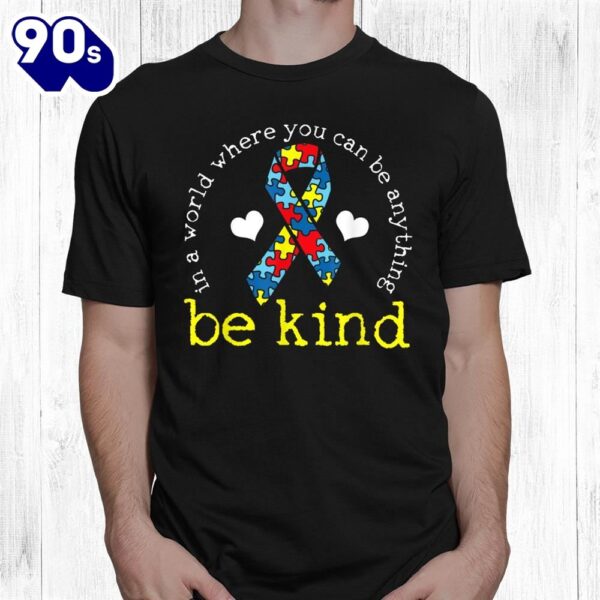 Autism Awareness Kindness Ribbon Hear Shirt