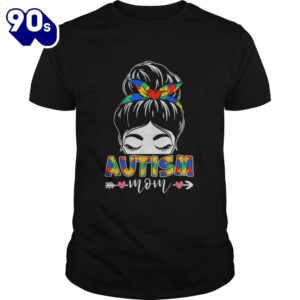 Autism Awareness Mom Hearts Messy…
