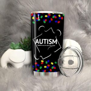 Autism Awareness Ribbon Mom Dad…