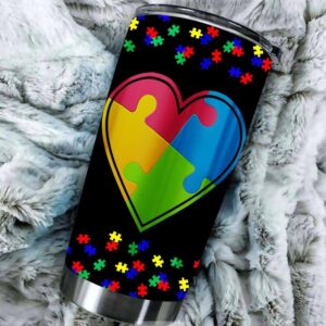 Autism Love Autism Awareness Tumbler Idea for Mom Dad Kid 2