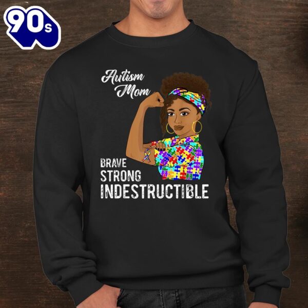 Autism Mom Indestructible Autistic Puzzle Ribbon Awareness Shirt